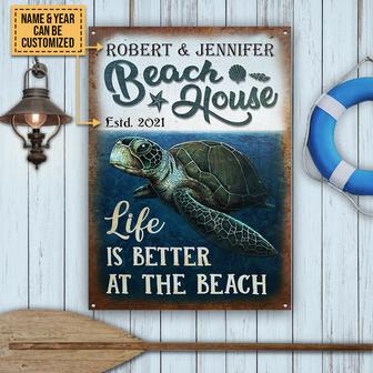 Turtle Beach Life Better Custom Metal Sign - Gift for All - Thegiftio UK