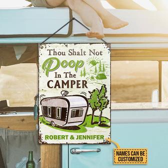 Camping Not Poop Personalized Metal Sign - Gift for Friends - Thegiftio UK