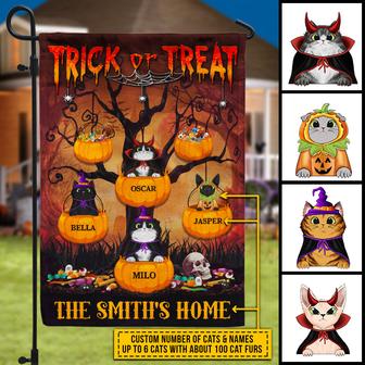 Cat Cosplay Trick Or Treat Personalized Flag - Halloween - Thegiftio UK