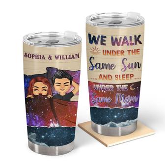 Chibi Couple We Walk Under The Same Sun Custom Tumbler - Thegiftio UK