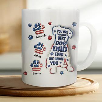 Happy Father's Day To A Pawsome Dad Custom Mug - Thegiftio UK