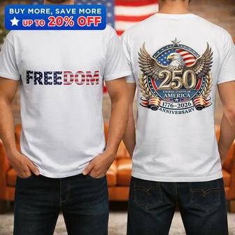 250th Anniversary Eagle Custom T-Shirt - Gift for Patriots - Thegiftio UK