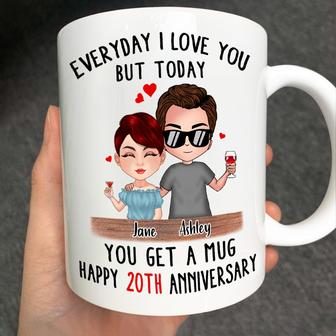 Everyday I Love You But Today You Get A Mug Custom - Thegiftio UK