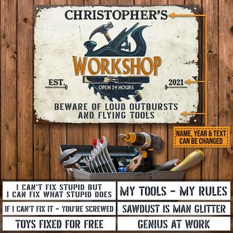 Carpenter Workshop Custom Metal Sign - Gift for Carpenters - Thegiftio UK