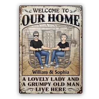 Family Couple A Lovely Lady And A Grumpy Old Man Custom - Thegiftio UK
