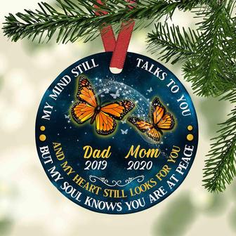 Personalized Loss of Loved One, Memorial Gift, Memorial Mom Dad Butterfly Ornament - Thegiftio UK