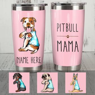 Personalized Dog I Love Mom Steel Tumbler TID DB152 81O36 - Thegiftio UK