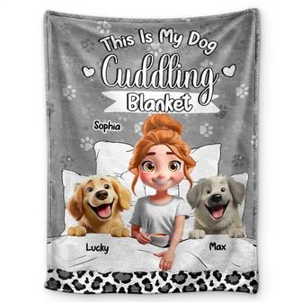 My Dog Cuddling Blanket - Personalized Fleece Blanket, Sherpa Blanket - Thegiftio UK