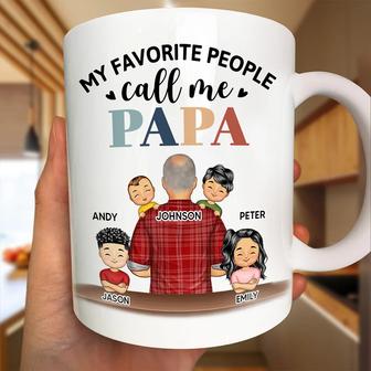 My Favorite People Call Me Papa Custom Mug - Gift for Dad - Thegiftio UK