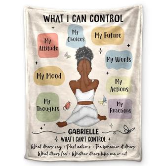 Myself Reminder What I Can Control - Personalized Fleece Blanket, Sherpa Blanket - Thegiftio UK