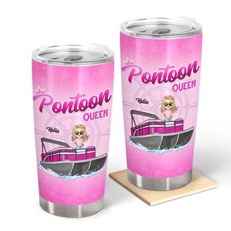 Boating Pontoon Queen Personalized Tumbler - Gift for Her - Thegiftio UK