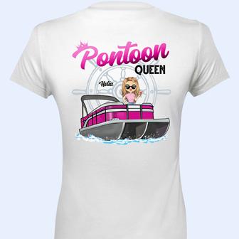 Boating Pontoon Queen Personalized T-Shirt - Birthday Gift - Thegiftio UK