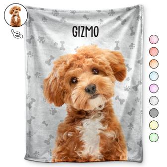 Custom Photo Your Dog Semi-Real Style - Gift For Dog Lovers, Dog Mom, Dog Dad - Personalized Fleece Blanket - Thegiftio UK