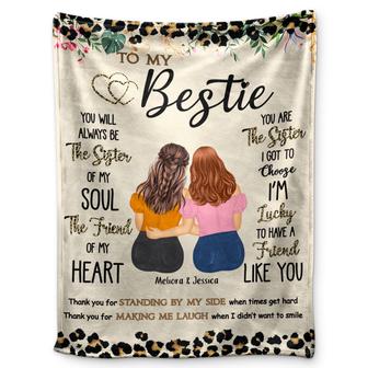 Thank You For Standing By My Side - Birthday Gift For Besties, BFF Best Friends, Sisters - Personalized Fleece Blanket - Thegiftio UK