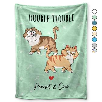 Funny Cartoon Cats Walking - Gift For Cat Lovers - Personalized Fleece Blanket - Thegiftio UK