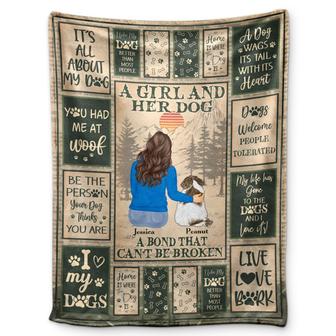 A Bond That Can't Be Broken I Like My Dog - Gift For Dog Lovers - Personalized Fleece Blanket, Sherpa Blanket - Thegiftio UK