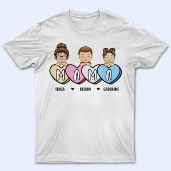 Mama's Sweet Candy Hearts Custom T-Shirt - Birthday Gift - Thegiftio UK
