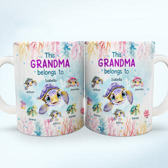 This Grandma Belongs To Cute Ocean Turtles Custom Mug - Gift - Thegiftio UK