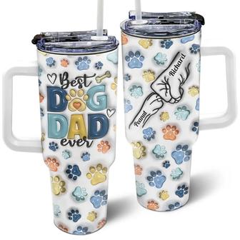 Dog Human Fist Bump Custom Tumbler - Gift for Dog Dads - Thegiftio UK