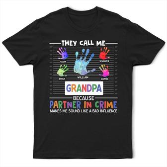 Dad Grandpa Partner In Crime Personalized T-Shirt - Gift - Thegiftio UK