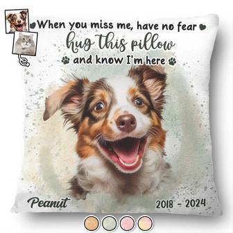 Hug This Pillow Know I'm Here Custom Pillow - Memorial Gift - Thegiftio UK