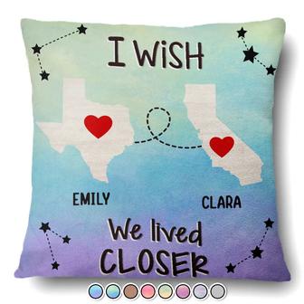 Family Friends Besties Siblings Long Distance Custom Pillow - Thegiftio UK