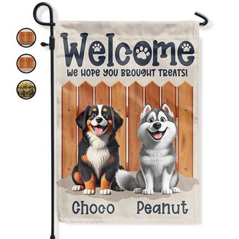 Welcome We Hope You Brought Treats Custom Flag - Thegiftio UK