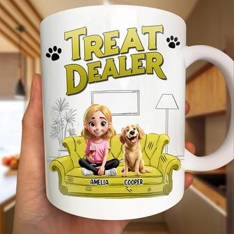 Treat Dealer 3D Effect Dogs Custom Mug - Gift for Dog Lovers - Thegiftio UK