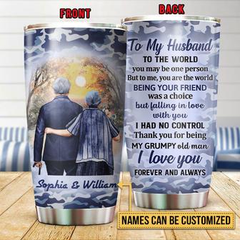 Navy Veteran To My Husband Custom Tumbler - Anniversary Gift - Thegiftio UK