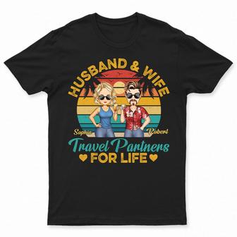 Husband And Wife Travel Partners Custom T-Shirt - Gift - Thegiftio UK