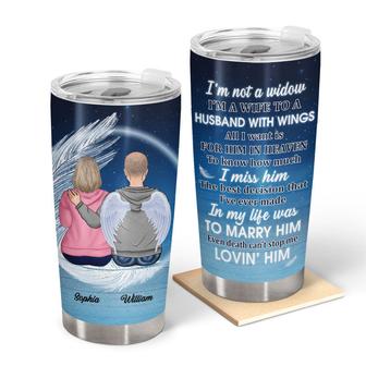 I'm A Wife To A Husband With Wings Custom Tumbler - Gift - Thegiftio UK