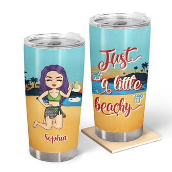 Just A Little Beachy Personalized Tumbler - Thegiftio UK