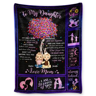 Anytime You Need A Kiss Or A Hug Love Mom - Mother Gift For Daughter & Son - Personalized Custom Fleece Blanket - Thegiftio UK