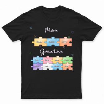 Mom Grandma Puzzle Personalized T-Shirt - Gift for Grandma - Thegiftio UK