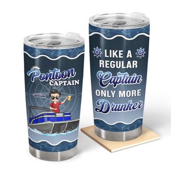 Boating Pontoon Captain Personalized Tumbler - Birthday Gift - Thegiftio UK