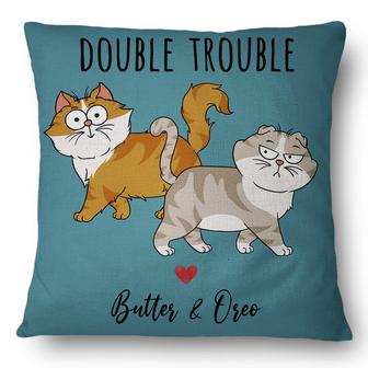 Funny Cartoon Cats Walking Custom Pillow - Cat Lovers Gift - Thegiftio UK