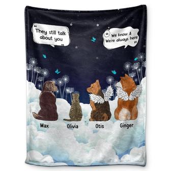 They Still Talk About You Dark - Gift For Pet Lovers - Personalized Fleece Blanket, Sherpa Blanket - Thegiftio UK