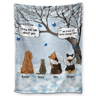 They Still Talk About You Bright - Gift For Pet Lovers - Personalized Fleece Blanket, Sherpa Blanket - Thegiftio UK