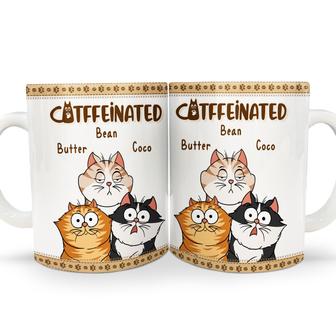 Catffeinated Funny Cartoon Cats Custom Mug - Thegiftio UK
