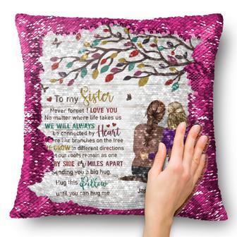 No Matter Where Life Takes Us Custom Pillow - Sisters Gift - Thegiftio UK