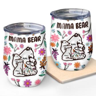 Mama Bear Floral Style Personalized Tumbler - Birthday Gift - Thegiftio UK