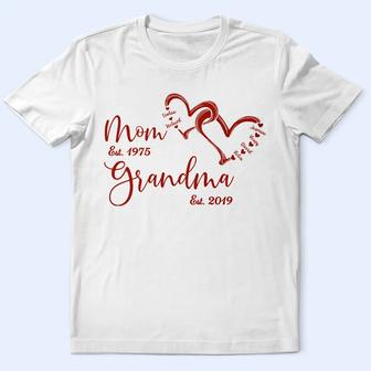 Mom Est Grandma Est Custom T Shirt - Gift for Grandma - Thegiftio UK