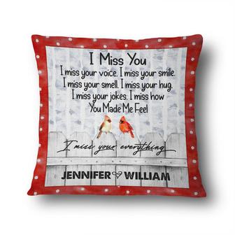 I Miss You Cardinal Personalized Pillow - Memorial Gift - Thegiftio UK
