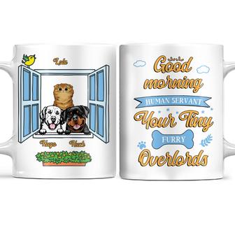 Good Morning Human Servant Custom Mug - Gift for Pet Lover - Thegiftio UK