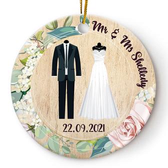 Family Couple Married Wedding Dress Custom Ornament - Gift - Thegiftio UK