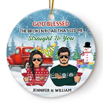 God Blessed The Broken Road Custom Ornament - Christmas Gift - Thegiftio UK