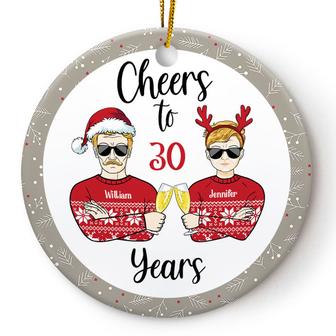 Cheers To Anniversary Personalized Ornament - Christmas Gift - Thegiftio UK