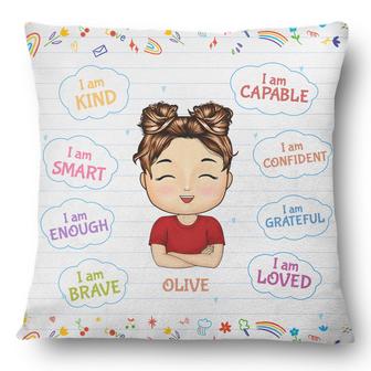 I Am Kind I Am Smart Personalized Pillow - Gift for Kid - Thegiftio UK