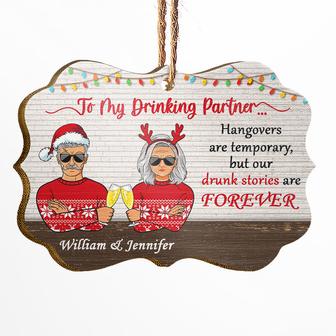 To My Drinking Partners Family Custom Ornament - Couple Gift - Thegiftio UK