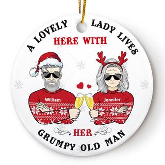 Lovely Lady Grumpy Old Man Personalized Ornament - Gift - Thegiftio UK